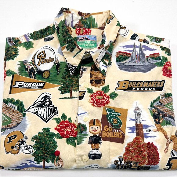 reyn spooner Other - Reyn Spooner Hawaiian Shirt L Purdue University Boilermakers College Football
